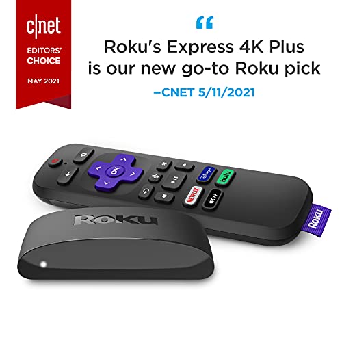 Roku Express 4K+ | Roku Streaming Device 4K/HDR, Roku Voice Remote, Free & Live TV