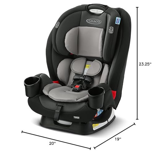 Graco TriRide 3-in-1 Convertible Car Seat - Highback Booster, Forward & Rear Facing modes, Suitable from Newborn to Preschooler, Perfect for Long Journeys in Redmond Color