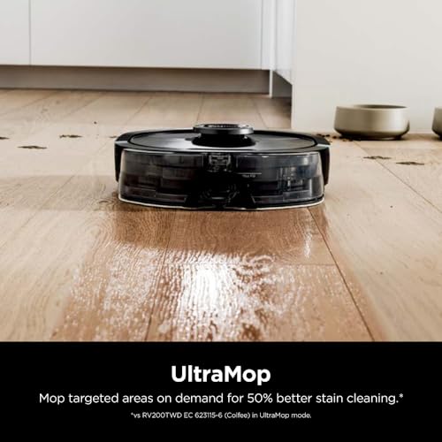 SHARK RV2620WD AI Ultra Robot Vacuum and Mop with Matrix Clean Navigation, CleanEdge Technology, Perfect for Pet Hair, Carpets, Hard Floors, Compatible with Alexa, Black/Mocha