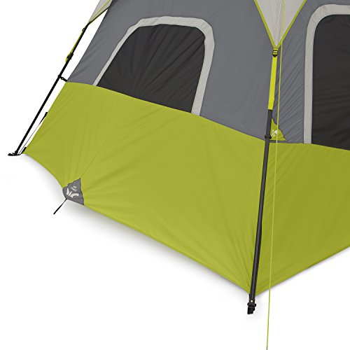 CORE 6 Person Instant Cabin Tent | Pop Up Tent with Easy 60 Second Camp Setup for Family Camping | Included Hanging Organizer for Outdoor Camp Accessories | Portable Tent for Camping with Carry Bag