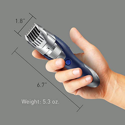 Panasonic Cordless Men's Beard Trimmer With Precision Dial, Adjustable 19 Length Setting, Rechargeable Battery, Washable - ER-GB40-S (Blue)