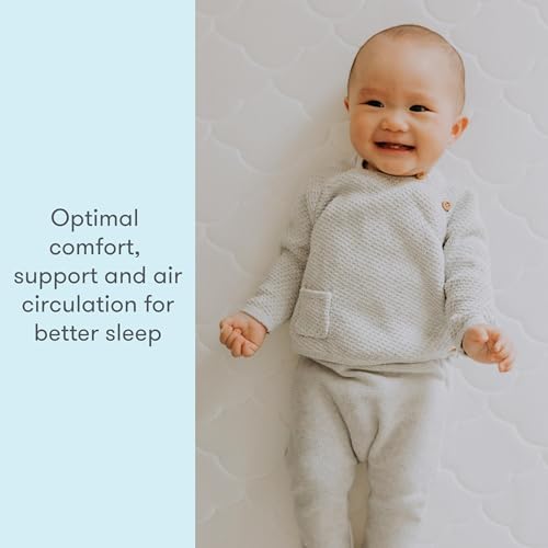 Newton Baby Crib Mattress and Toddler Bed - 100% Breathable Proven to Reduce Suffocation Risk, 100% Washable, 2-Stage, Non-Toxic Better Than Organic, Removable Cover - Deluxe 5.5" Thick- White