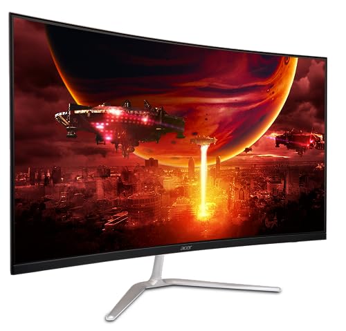 Acer Nitro 31.5" FHD 1920 x 1080 1500R Curved PC Gaming Monitor | AMD FreeSync™ Premium | Up to 165Hz Refresh | 1ms VRB | VESA Mountable | 1 x Display Port 1.2 & 2 x HDMI 1.4 | EDA320Q PBIIPX