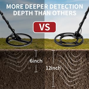 ULHUND Upgraded Metal Detector for Adults-Professional Higher Accuracy 9 Gold Detector with LCD Display, Advanced DSP Chip with 12'' Detection Depth