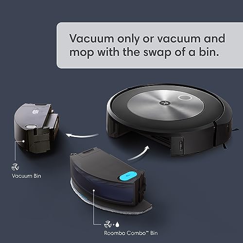 iRobot Roomba j7 (7150) Wi-Fi Connected Robot Vacuum - Identifies and avoids Obstacles Like pet Waste & Cords, Smart Mapping, Works with Alexa, Ideal for Pet Hair, Carpets, Hard Floors, Roomba J7