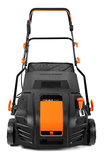 WEN DT1516 16-Inch 15-Amp 2-in-1 Electric Dethatcher and Scarifier with Collection Bag, Black