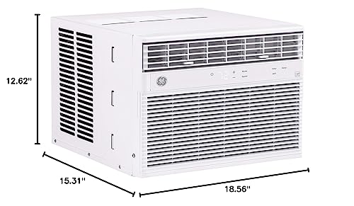 GE Window Air Conditioner 8000 BTU, Wi-Fi Enabled, Energy-Efficient Cooling for Medium Rooms, 8K BTU Window AC Unit with Easy Install Kit, Control Using Remote or Smartphone App