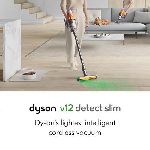 Dyson V12 Detect Slim Cordless Vacuum Cleaner,Yellow/Iron