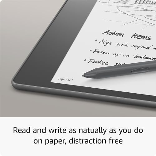 Amazon Kindle Scribe (16 GB) - 10.2” 300 ppi Paperwhite display, a Kindle and a notebook all in one, convert notes to text and share, includes Basic Pen