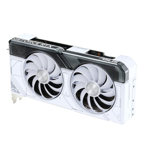 ASUS Dual GeForce RTX™ 4070 White OC Edition 12GB GDDR6X (PCIe 4.0, 12GB GDDR6X, DLSS 3, HDMI 2.1, DisplayPort 1.4a, 2.56-Slot Design, Axial-tech Fan Design, 0dB Technology, and More)