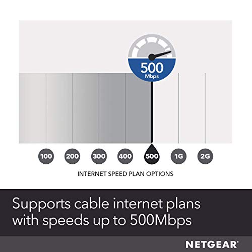 NETGEAR Cable Modem CM700 - Compatible with all Cable Providers incl. Xfinity, Spectrum, Cox | For Cable Plans up to 800Mbps | DOCSIS 3.0| Black