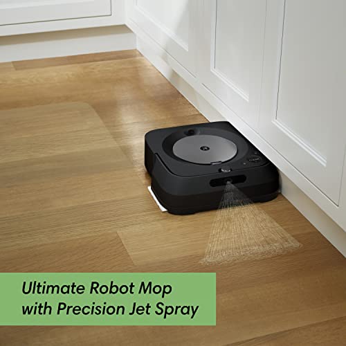 iRobot Braava Jet m6 6113 Ultimate Robot Mop - Wi-Fi Connected, Precision Jet Spray, Smart Mapping, Compatible with Alexa, Ideal for Multiple Rooms, Recharges and Resumes, Graphite