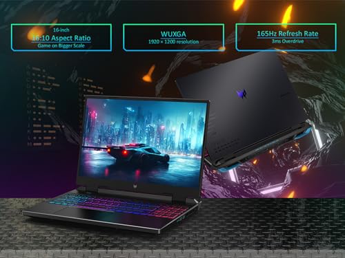 Acer Predator Helios Neo 16 Gaming Laptop | Intel Core i7-13650HX | NVIDIA GeForce RTX 4060 | 16" WUXGA 1920 x 1200 165Hz G-SYNC Display | 16GB DDR5 | 512GB Gen 4 SSD | Killer Wi-Fi 6E | PHN16-71-76H5