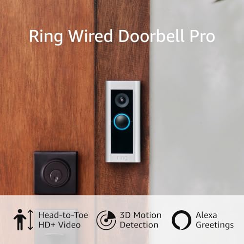 Ring Wired Doorbell Pro (Video Doorbell Pro 2) – Best-in-class with cutting-edge features (existing doorbell wiring required)