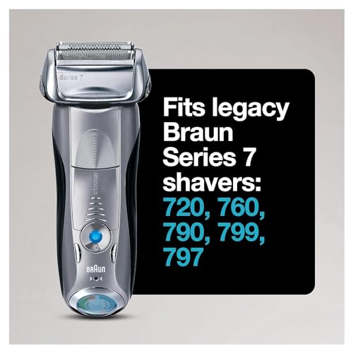 Braun Series 7 70S Electric Shaver Head Replacement, Compatible with Series 7 Shavers: 720cc, 730cc, 735s, 750cc, 760cc, 790cc, and 795cc