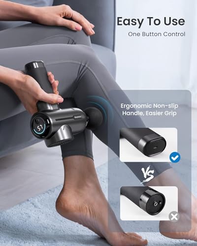 RENPHO Massage Gun Deep Tissue Muscle Percussion Massage Gun, FSA and HSA Eligible Powerful Portable Back Massager Gun for Athletes, Handheld Back Massagers, Carry Case, Active