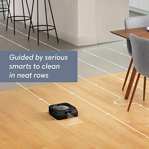 iRobot Braava Jet m6 6113 Ultimate Robot Mop - Wi-Fi Connected, Precision Jet Spray, Smart Mapping, Compatible with Alexa, Ideal for Multiple Rooms, Recharges and Resumes, Graphite