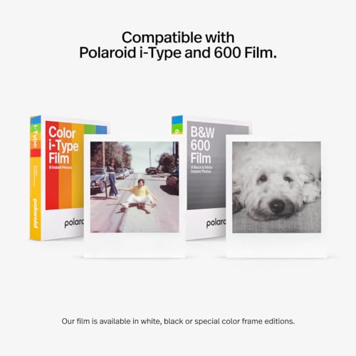 Polaroid Now 2nd Generation I-Type Instant Camera + Film Bundle - Now Black Camera + 16 Color Photos (6248)- Black