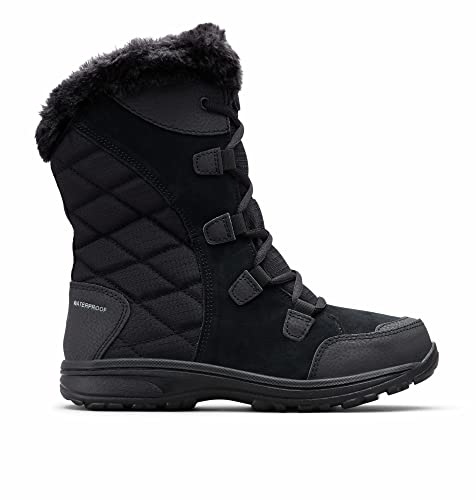 Columbia Women's Ice Maiden II Snow Boot, Black/Columbia Grey, 7 M US