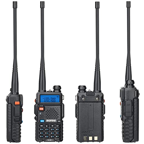 Baofeng UV-5R Ham Radio Long Range UV5R Wakie Talkies Dual Band VHF UHF Rechargeable Handheld Two Way Radio for Survival Gear,2Pack