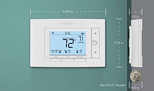 Sensi Smart Thermostat, 100 Years Of Expertise, Wi-Fi, Data Privacy, Programmable, Easy DIY Install, Works With Alexa, Energy Star Certified, Mobile App, ST55