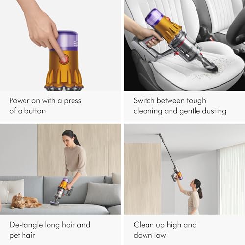 Dyson V12 Detect Slim Cordless Vacuum Cleaner,Yellow/Iron