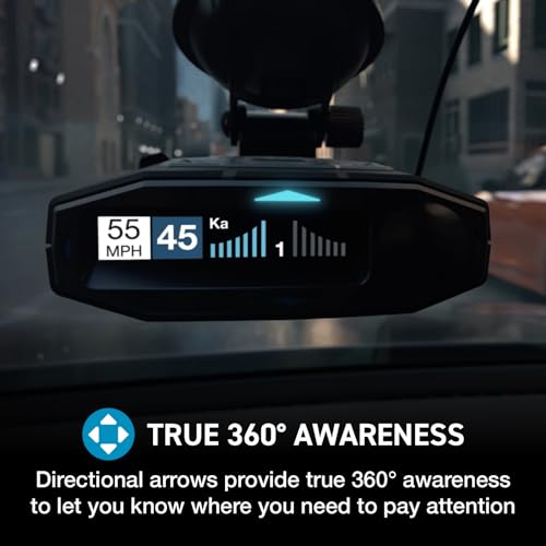 Escort MAX 360c MKII Laser Radar Detector - Dual-Band Wi-Fi and Bluetooth Enabled, 360° Directional Arrows, Exceptional Range, Shared Alerts, Drive Smarter App, Black