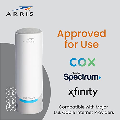 ARRIS Surfboard S33 DOCSIS 3.1 Multi-Gigabit Cable Modem | Approved for Comcast Xfinity, Cox, Spectrum & More | 1 & 2.5 Gbps Ports | 2.5 Gbps Max Internet Speeds | 4 OFDM Channels | 2 Year Warranty