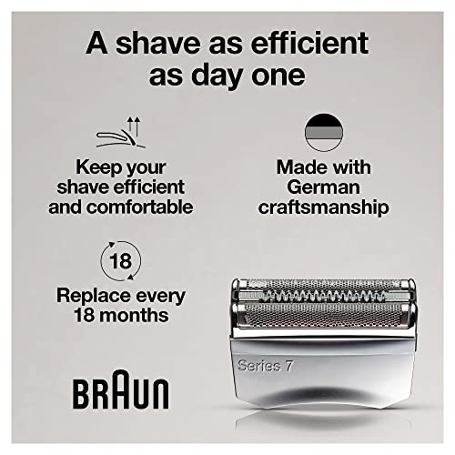 Braun Series 7 70S Electric Shaver Head Replacement, Compatible with Series 7 Shavers: 720cc, 730cc, 735s, 750cc, 760cc, 790cc, and 795cc