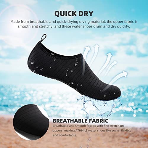 Water Shoes Men Women Quick-Dry Aqua Socks Swim Beach Barefoot Yoga Exercise Wear Sport Accessories Pool Camping Must Haves Adult Youth Size 13-14 Women/12-13 Men