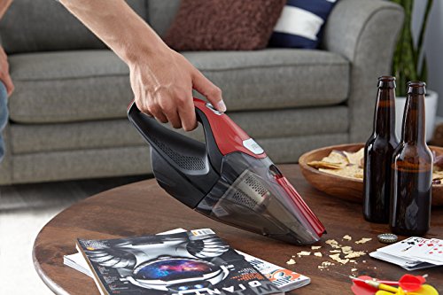 Dirt Devil Plus 16V Quick Flip Pro Cordless 16 Volt Lithium Ion Bagless Handheld Vacuum Cleaner, Red BD30025B