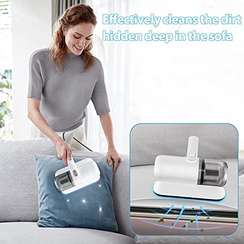 Dascooni Mattress Vacuum Cleaner, Handheld UV Bed Vacuum Cleaner with 12Kpa Strong Suction and Low Noise，Efficient Cleaning of mattresses, Sofas, pet Hair and Carpets