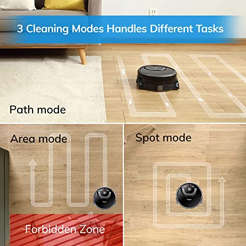 ILIFE Shinebot W450 Vacuum Mop Robot Cleaner, Wet Mopping, Floor Washing and Scrubbing, Smart Mapping, Wi-Fi Connected, Works with Alexa，XL Water Tank, Zig-Zag Cleaning Path, for Hard Floors only