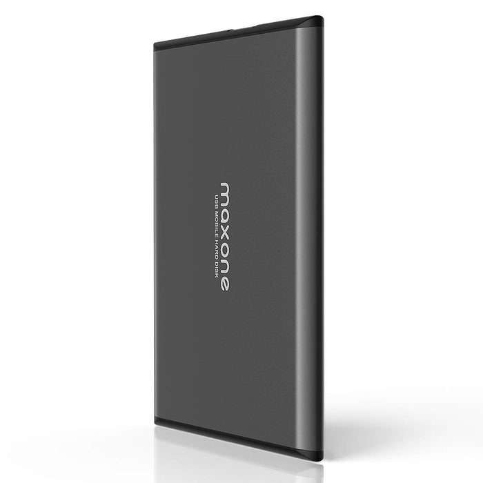 Maxone 500GB Ultra Slim Portable External Hard Drive HDD USB 3.0 for PC, Mac, Laptop, PS4, Xbox one - Charcoal Grey