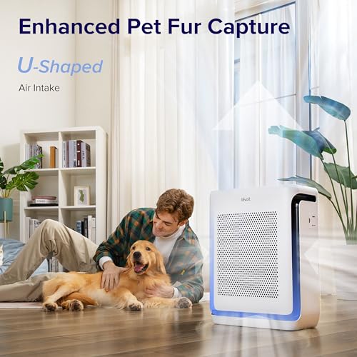 LEVOIT Air Purifiers for Home Large Room Up to 1800 Ft² in 1 Hr with Washable Filters, Air Quality Monitor, Smart WiFi, HEPA Sleep Mode for Allergies, Pet Hair, Pollen in Bedroom, Vital 200S-P, White