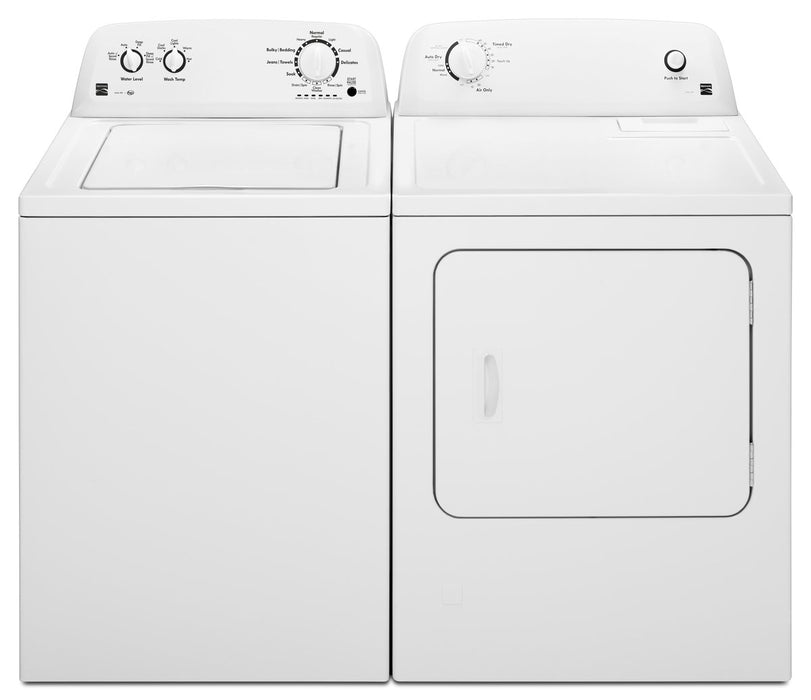 Kenmore Top-Load Washer with Dual Action Agitator, Stainless Steel Top Loader Laundry Washing Machine, 3.5 cu. ft. Capacity White