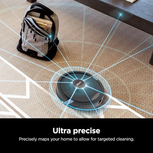 SHARK RV2620WD AI Ultra Robot Vacuum and Mop with Matrix Clean Navigation, CleanEdge Technology, Perfect for Pet Hair, Carpets, Hard Floors, Compatible with Alexa, Black/Mocha