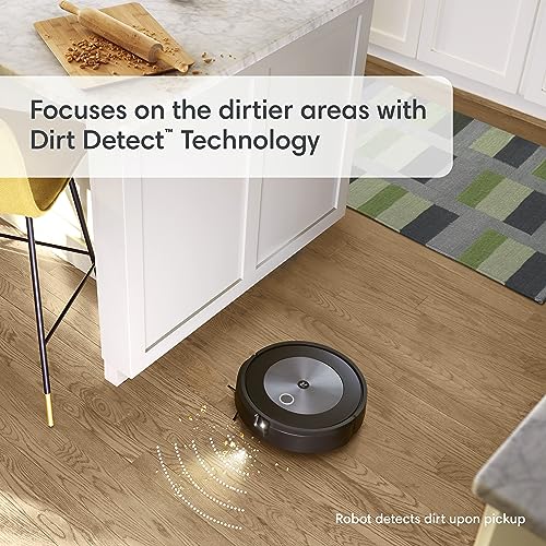 iRobot Roomba j7 (7150) Wi-Fi Connected Robot Vacuum - Identifies and avoids Obstacles Like pet Waste & Cords, Smart Mapping, Works with Alexa, Ideal for Pet Hair, Carpets, Hard Floors, Roomba J7