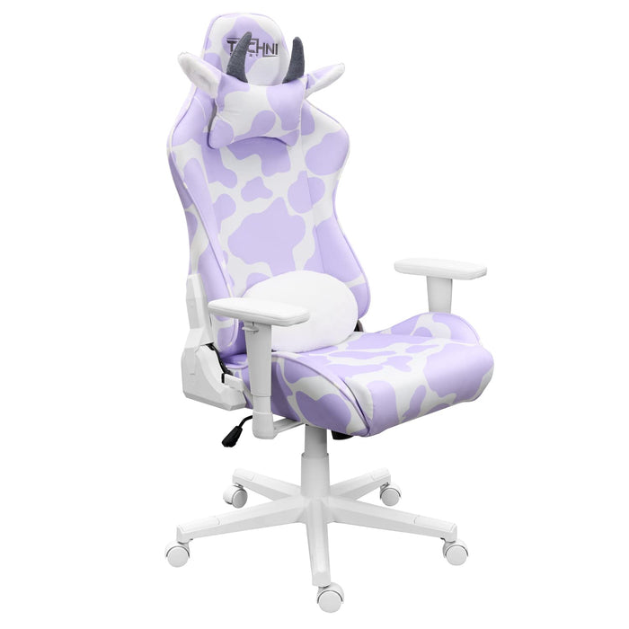 Techni Mobili Sport19.75 Modern Fabric Gaming Chair in Lavender Purple/White