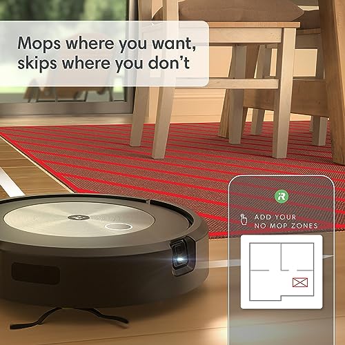 iRobot Roomba Combo j5+ Self-Emptying Robot Vacuum & Mop – Identifies and Avoids Obstacles Like Pet Waste & Cords, Empties Itself for 60 Days, Clean by Room with Smart Mapping, Alexa