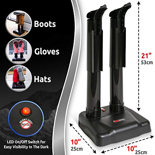 JobSite Boot Dryer - Silent Shoe Dryer & Warmer for Work Boots, Gloves & Shoes - Fanless Convection Dry - Helps Reduce Odor