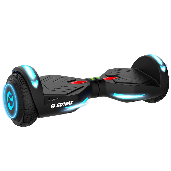 Gotrax NOVA Hoverboard with 6.5" LED Wheels, Max 4.3 Miles & 6.2mph Power by Dual 200W Motor, LED Fender Light/Headlight, UL2272 Certified & 65.52Wh Battery Self Balancing Scooter for 44-176lbs(Black)