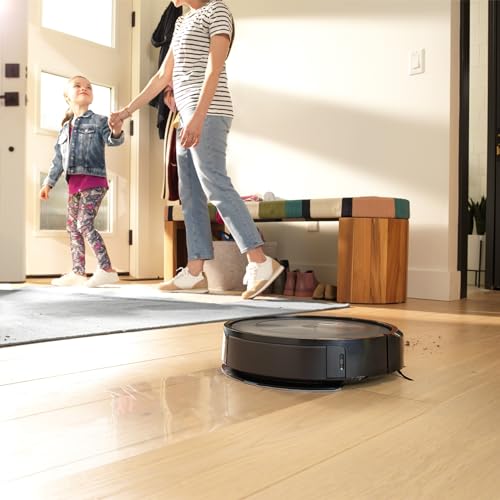 iRobot Roomba Combo j5+ Self-Emptying Robot Vacuum & Mop – Identifies and Avoids Obstacles Like Pet Waste & Cords, Empties Itself for 60 Days, Clean by Room with Smart Mapping, Alexa