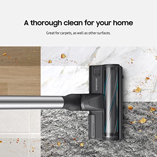 SAMSUNG Jet 75 Complete Cordless Stick Vacuum Cleaner w/ Clean Station, Removable Battery, Lightweight, Powerful Cleaning for Hardwood Floors, Carpets, Area Rugs, VS20T7551P5/AA, Silver