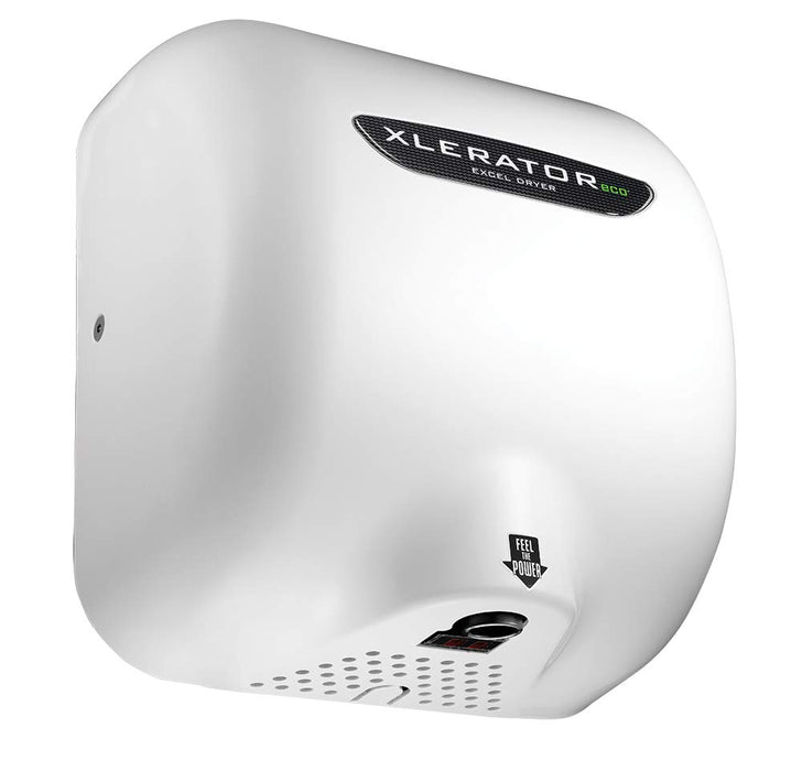 Excel Dryer XLERATOReco XL-BW-ECO Hand Dryer, No Heat, White Thermoset Resin (BMC) Cover, Automatic Sensor, Surface Mounted, LEED Credits, GreenSpec Listed, Commercial Hand Dryer, 500 Watts