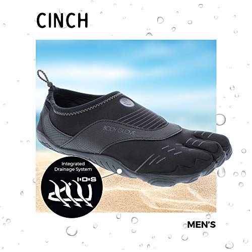 Body Glove Men's 3T Barefoot Cinch Water Shoe, Black/Black, 11