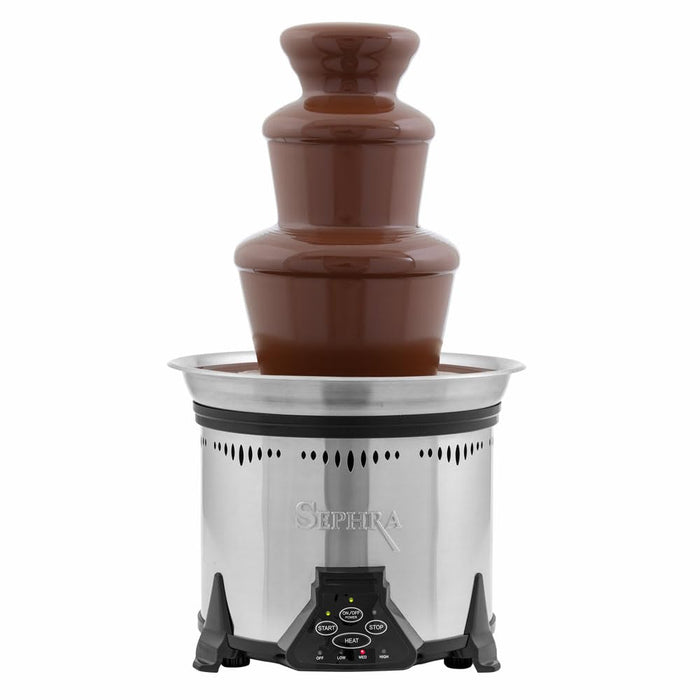 Sephra "Elite" Home Chocolate Fountain. 18", 4 Pin, Removeable Bowl Model. Up to 6lb Chocolate, great for up to 50 guests. Stainless Steel Heated Basin, Not Recommended for Commercial Use.