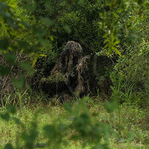 Arcturus Warrior Ghillie Suit | Hunting Clothes for Men | 5-Piece Camouflage Suits for Hunting, Military, Airsoft Snipers (Woodland, M/L)