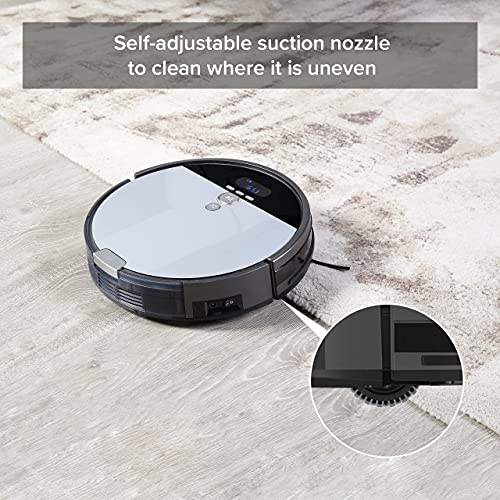 ILIFE V8s Robot Vacuum and Mop Combo, Big 750ml Dustbin, Enhanced Suction Inlet, Zigzag Cleaning Path, LCD Display, Schedule, Self-Charging Robot Vacuum Cleaner, for Hard Floor and Pet Hair.