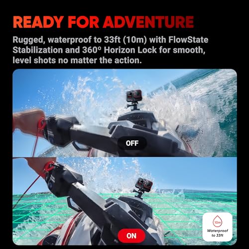 Insta360 Ace Pro - Waterproof Action Camera Co-Engineered with Leica, Flagship 1/1.3" Sensor and AI Noise Reduction for Unbeatable Image Quality, 4K120fps, 2.4" Flip Screen & Advanced AI Features.